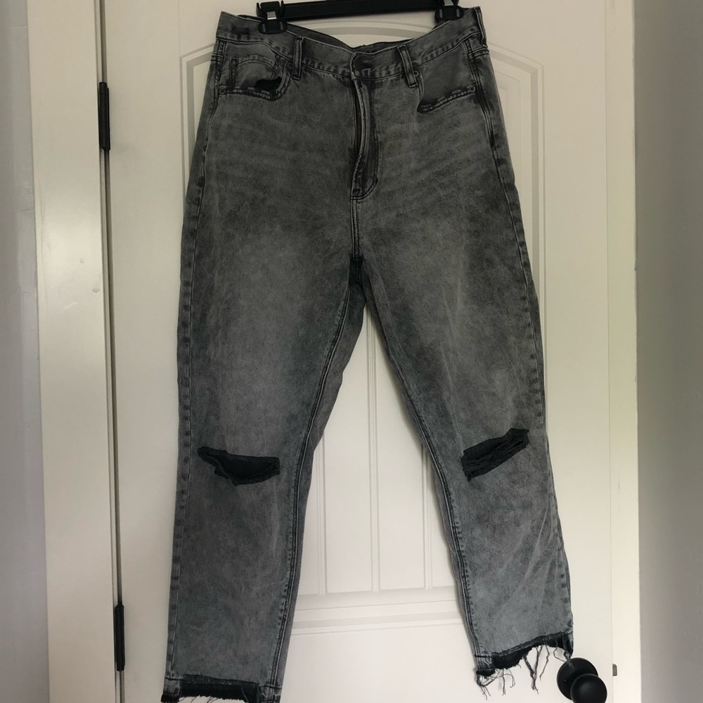 American Eagle Acid Wash Mom Jean